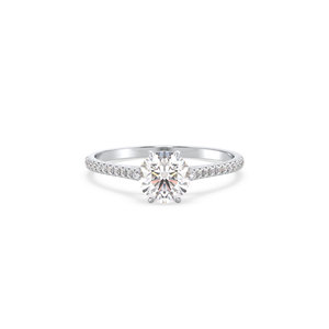 Bague de fiançailles en moissanite certifiée GRA, prix de gros REYES, en argent sterling 925 plaqué or rhodié 14 carats, bijoux fins - Product Image 2