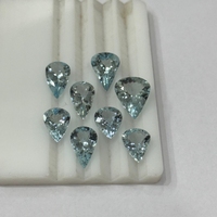 Aigue-marine naturelle transparente bleue, forme poire, taille libre 2-7 carats, qualité non traitée, bleu de mer de Madagascar, pierre précieuse en vrac, vente en gros