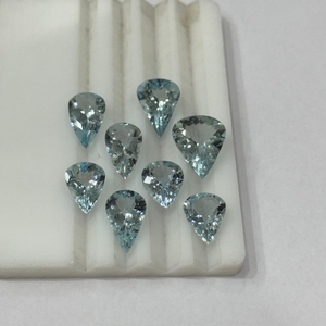 Aguamarina Azul Transparente Natural, Forma de Pera, Tamaño Libre 2-7 Ct, Calidad Sin Tratar, Azul del Mar de Madagascar, Gema Suelta, Gema al por Mayor - Product Image 1