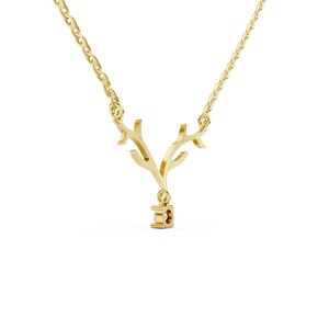 Collier pendentif en diamant et bois de cerf de qualité supérieure, design élégant et luxueux pour femmes et hommes, idéal pour les mariages et les fêtes, disponible à la vente. - Product Image 5