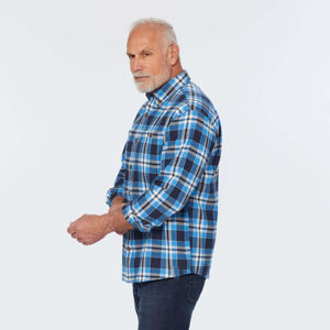 <b>Wool</b>/Cotton <b>Men's</b> Classic Plaid Flannel Streetwear Fashion Tops Long Sleeve Button-down Breathable Autumn Everyday - Product Image 1
