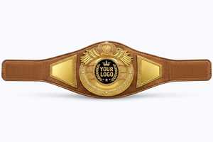 Cinturón de Campeonato Personalizado de Cuero Premium Transpirable Unisex, Chapado en Dos Tonos, para Torneos Deportivos de Alto Rendimiento - Product Image 3
