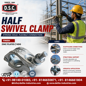 DELITE DSC FIX Raccord de serrage à angle droit simple forgé 48 mm en acier doux EN 74, électrolytique, pour échafaudages - Product Image 6