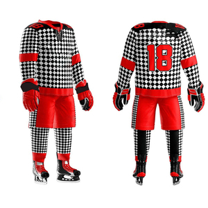 Uniforme de hockey sur glace personnalisé en polyester 100 %, tailles plus grandes, logo personnalisé, service professionnel, usine OEM pour les marques sportives d'élite - Product Image 3