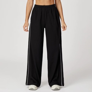 Pantalones Deportivos Holgados de Felpa de 400 g/m² con Lavado Ácido, Estilo Vintage, Corte Ajustado y Acampanado para Mujer, Ropa Urbana Informal - Product Image 5