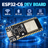 Carte de développement IoT ESP32-C6-WROOM-1 N8 N16 WiFi 6 BT 5 LE 160 MHz RISC-V Type-C avec connecteurs à broches optionnels ESP32-C6-DEV-KIT-N8