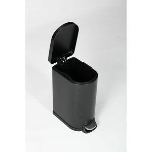 Pattumiera curva in acciaio inossidabile da 10 litri con pedale, secchio interno rimovibile, maniglia con scanalatura per il trasporto, coperchio e bidone per rifiuti di alta qualità - Product Image 5