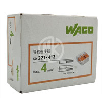 En stock Wagos Original 221-413 Connecteur de fil de cuivre PA66 Amplification à 3 pôles Application fonctionnelle