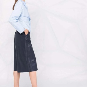 Jupe en cuir pour femme PIHA SPORTS, nouveau design, coupe régulière, taille mi-haute, imperméable, écologique, avec cordon de serrage, décontractée, style crayon, grande taille - Product Image 4