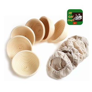 Round Oval Handmade Natural Rattan Bowl Basket Baking Tools Bread Sourdough Banneton Proofing Basket - Product Image 4