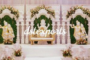 Elegant Modern <b>Wedding</b> Open Mandap White 3D Fiber <b>Frames</b> Lightweight Detachable <b>Wedding</b> Ceremony Decoration Manufacturer - Product Image 3
