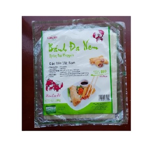 Halal Certified 22 cm Diameter Adults' Use Rice Paper Salad Spring Roll Skin Wrapper Crispy Salty Fresh Powder Dried Bag - Product Image 1