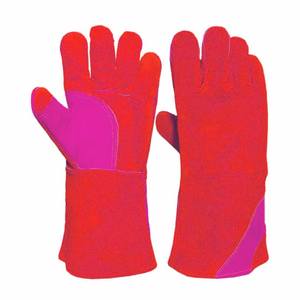 Gants de soudage haute performance en cuir de vachette pleine fleur avec paume fendue, résistants à l'abrasion et à la chaleur, pour la lutte contre les incendies, la fournerie et la boulangerie - Product Image 5