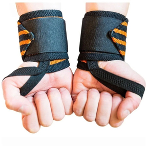 สายรัดข้อมือยกน้ำหนักผ้าฝ้ายแบบหนาพิเศษรุ่นใหม่ พร้อมโลโก้สั่งทำ สายรัดยกน้ำหนักสำหรับออกกำลังกายฟิตเนส - Product Image 6