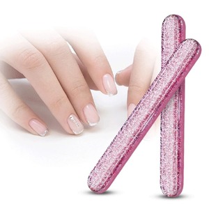 LANGMA Mini Lima de Uñas de Cristal Azul de Lujo, 100 Granos, Doble Cara, Reutilizable, Herramienta para el Cuidado de Uñas, Lima de Pulido con Patrón Recto - Product Image 3