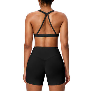 ชุดออกกำลังกายสปอร์ตบราและเลกกิ้งเอววีสำหรับผู้หญิง |   ชุดโยคะฟิตเนสกระชับรูปร่าง ระบายอากาศได้ดี พร้อมคุณสมบัติควบคุมหน้าท้อง - Product Image 5