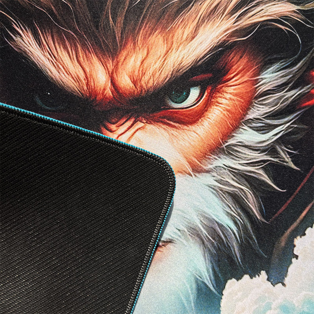 Custom Wukong Cartoon Style Gaming Mouse Pad Heated Desk Mat Radiation Protection for Game Competition