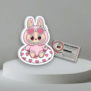 Love Labubu Outils pour faux cils magnétiques en acrylique, motifs Papillon, Cœur, Fleur, Diamant, Rectangle, Marque privée, Réutilisables, Écologiques - Product Image 1