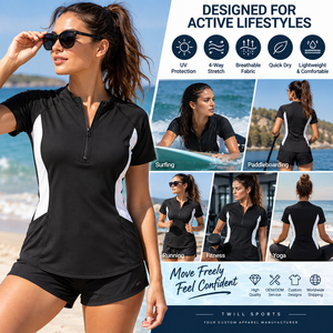 Custom Made Sun UV Protection Water Beach Surf Swim Shirt Rashguard Breathable UPF50 Long Sleeve Jiu Jitsu <b>Rash</b> <b>Guard</b> <b>for</b> <b>women</b> - Product Image 3