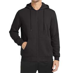 Sudadera con Capucha Casual de Alta Calidad para Hombre, Corte Regular, Forro Polar de Algodón, Precio Económico, Cuello con Cremallera para Invierno, Estampada - Product Image 1