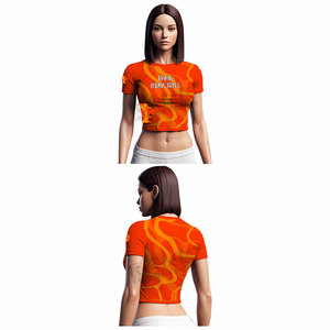 2026 Cotton Fabric Private Label <b>Women</b> Crop Top T-<b>Shirts</b> Street Wear <b>Women</b> Crop Top T-<b>Shirts</b> In Stock <b>Women</b> Crop Top T-<b>Shirts</b> - Product Image 5