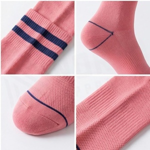 Pink <b>Knee</b> <b>High</b> <b>Socks</b> Solid Color Breathable Spandex Polyester Yoga <b>Socks</b> for Adults Spring Season - Product Image 4