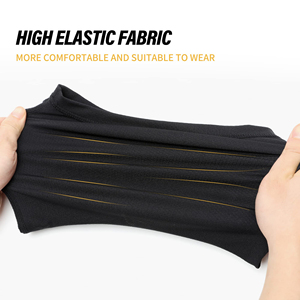 Black Solid Color Breathable Neck Gaiter Seamless Balaclava Face <b>Mask</b> Neck Gaiter for Men Women Outdoor Activities - Product Image 5