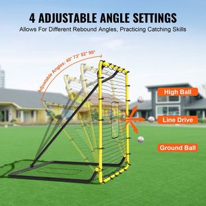 Rete di Rimbalzo per Allenamento Baseball e Softball 4 X 4,5 Piedi, Attrezzatura per Ritorno Palla - Product Image 3