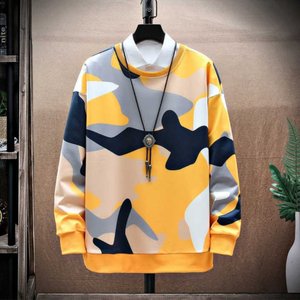 Sudadera de Cuello Redondo para Hombre, Corte Regular, Color Sólido, Tejido de Algodón, Estilo Casual para Otoño - Product Image 5