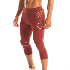 Leggings de yoga à taille élastique pour hommes, personnalisés, pour la course à pied, la gym, l'entraînement, les exercices de compression, leggings de sport pour hommes - Product Image 5