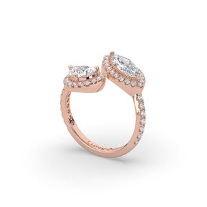 แหวนเพชรแล็บทองคำ 14K ดีไซน์มินิมอลสุดพิเศษ น้ำหนัก 2.55 กะรัต รูปทรงลูกแพร์มาร์คีส์ น้ำหนักเบา เหมาะสำหรับเป็นแหวนหมั้นหรือแหวนครบรอบ งานฝีมือประณีต - Product Image 4