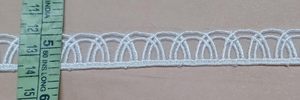 Bordure décorative en dentelle brodée en organza blanc de qualité supérieure personnalisée – Motif délicat en arche et feston pour vêtements et artisanat - Product Image 4