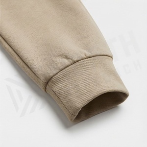 Ensemble de survêtement à capuche zippé pour homme, couleur unie, manches longues, décontracté, sportswear, automne, respirant, en coton, coupe classique - Product Image 6