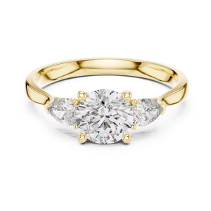 Bague en diamant de laboratoire 2 carats, pureté VVS2, couleur E, taille brillant rond, or jaune 14 carats, meilleur cadeau d'anniversaire, diamant certifié IGI - Product Image 1