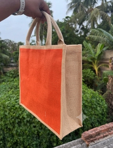 Sac fourre-tout en jute de qualité supérieure, logo personnalisé, réutilisable, sac de courses écologique pour les promotions de détail et l'usage quotidien - Product Image 1