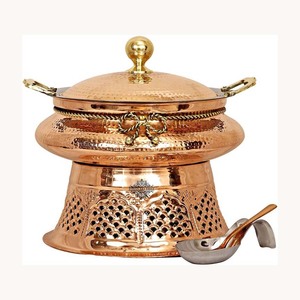 Calentador de Comida Tipo Buffet de Metal Resistente con Acabado Martillado, Elegante y de Lujo, Nuevo, Equipo de Catering Personalizado - Product Image 4
