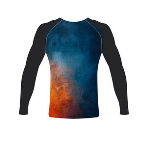Rashguard à manches longues en maille à motifs haute performance, imprimé sérigraphié, UPF50, séchage rapide, respirant - Product Image 1