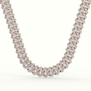 Collar de Cadena Cubana de Diamantes de Alta Calidad, Joyería Hip Hop Completamente Adornada con Diamantes, para Fiestas y Estilo Moderno, Disponible para la Venta - Product Image 6