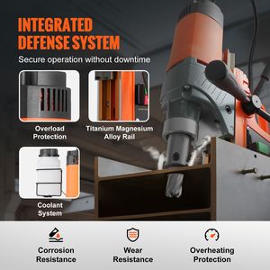 Trapano Magnetico Portatile Elettrico 1450W, Diametro di Foratura 1.6'', 2810 Lbf, 11 Punte per Foratura, 850 RPM - Product Image 3