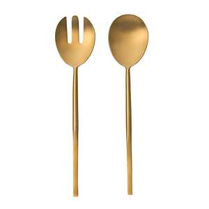 Metal Decorative Salad <b>Servers</b> with Handmade Unique Hanging Serving Spoon Antique Design End Handle Salad <b>Server</b> Spoon Set - Product Image 2