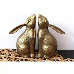 ประติมากรรมโลหะรูปกระต่ายนั่ง ดีไซน์ทันสมัย เป็นมิตรกับสิ่งแวดล้อม ตกแต่งบ้านได้อย่างสวยงาม ของขวัญที่ดีที่สุด ปรับแต่งได้ ผลิตโดย Decor Impex - Product Image 4