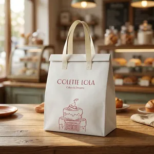 Bolsa Térmica Reutilizable con Logotipo Personalizado, Aislada, de Tela No Tejida, con Cierre de Cordón, Impresión Serigráfica - Product Image 2