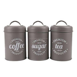 Cuisines les plus tendances Thé Café Sucre Bidons Ensemble Métal Facile Portable Élégant Bocaux En Métal Boîte Personnalisée Avec Logo - Product Image 1