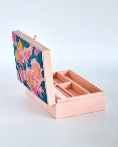 Handmade Luxury Beaded Jewelry <b>Box</b> with <b>Floral</b> Design Customizable Size & Logo Gift <b>Box</b> by Whimsy Art Craft - Product Image 4