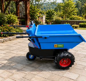 Mini-dumper électrique Tayo TMD300 300 kg, chariot à trois roues en métal avec roues pneumatiques, zéro émission - Product Image 1