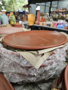 Plato de Postre de Barro Terracota Hecho a Mano, Ecológico, de Cerámica Natural, Apto para Lavavajillas, Duradero, Vajilla Tradicional India - Product Image 3