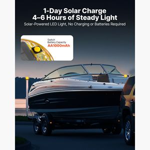 Postes guía para remolques de barcos con 46 luces LED, 2 unidades, de acero de alta dureza, ajustables y anchos, para remolques - Product Image 3