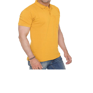 Chemise pour homme 100% coton à manches courtes, tricotée, séchage rapide, logo personnalisé, pour le golf - Product Image 2