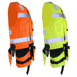 High Visibility Waterproof Windproof Breathable Safety <b>Vest</b> Reflective Stripes Unisex Workwear Polyester Material - Product Image 4