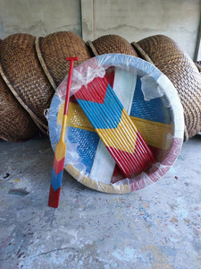 Coracle de Bambú Vietnamita Hecho a Mano, Bote de Pesca Redondo Tradicional, Coracle de Bambú Tejido Natural para Decoración de Turismo y Resorts - Product Image 3